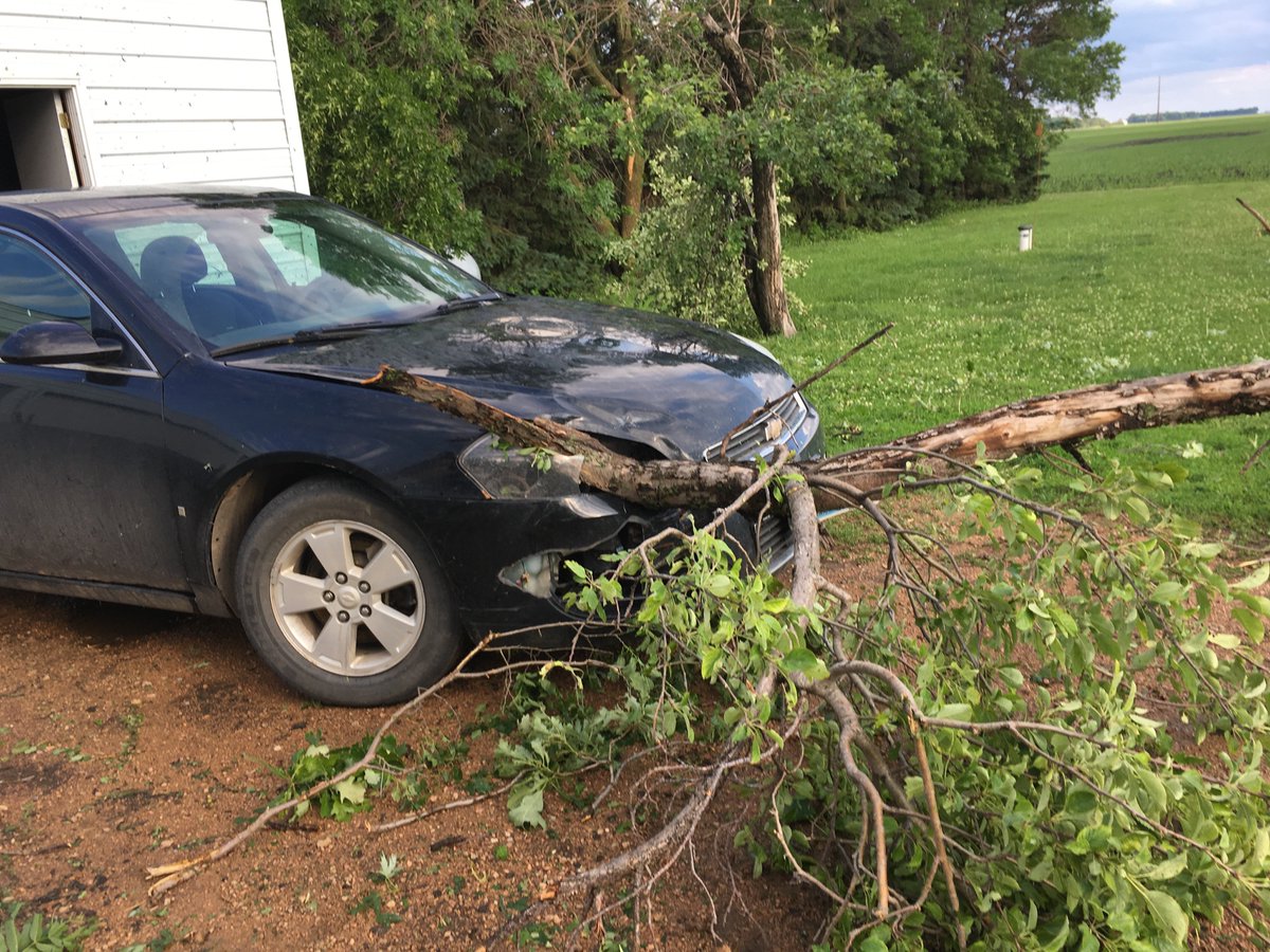 In Redwood Falls, where residents are cleaning up after flooding, wind and possibly tornado damage