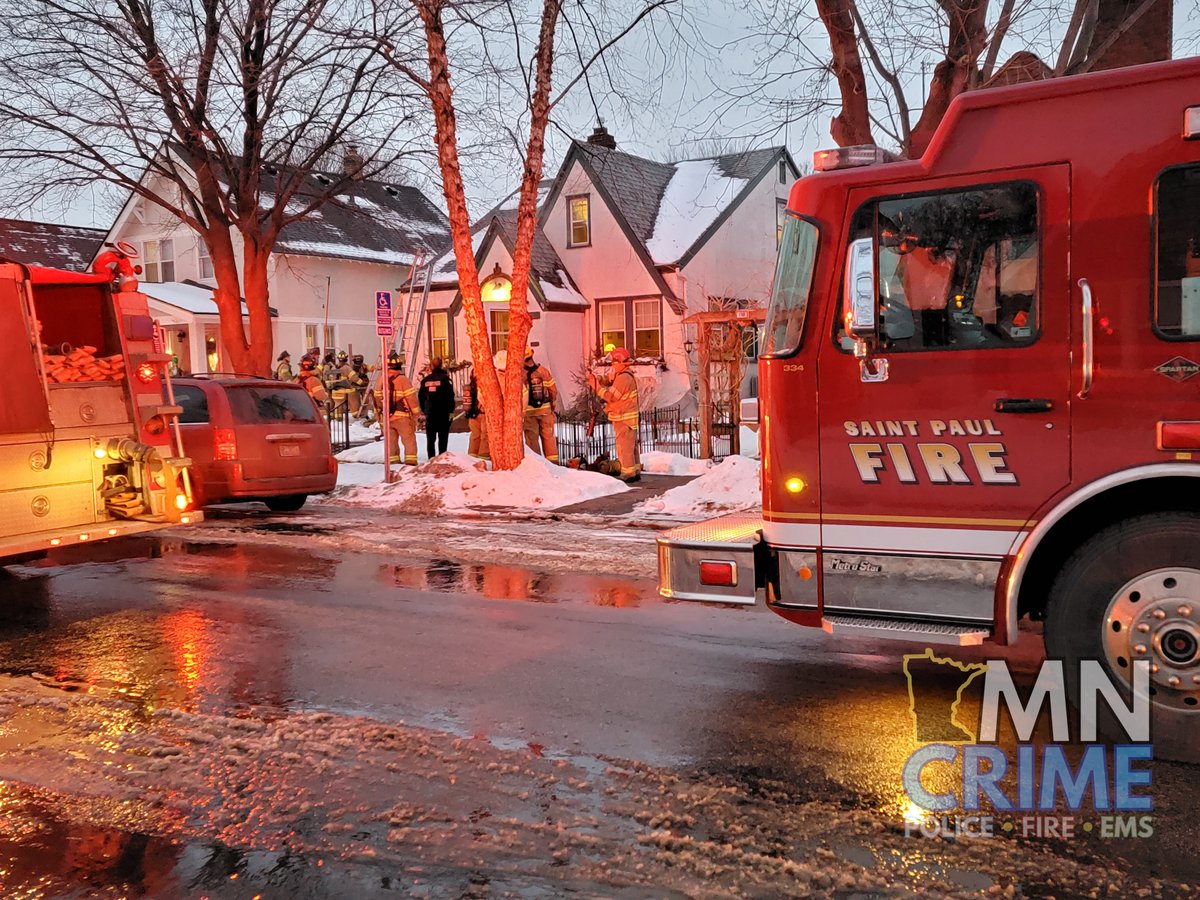 SAINT PAUL: House Fire - 11xx Lane Pl - Fire crews are on scene of a roof on fire, possibly caused by heating tape. They report heavy smoke upstairs in the home and are checking the attic for extension