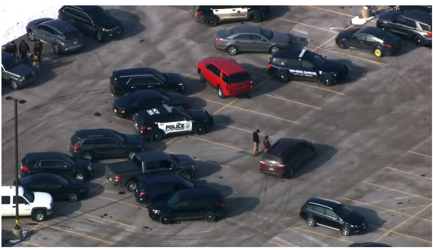 Chopper 5 is over the scene of a reported shooting near the South Education Center, an alternative school serving students Pre-K through transition, in Richfield, Minnesota