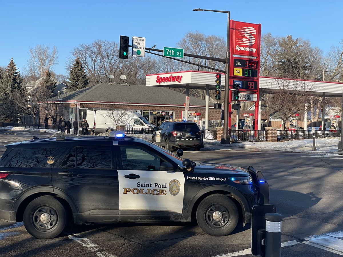 St. Paul had an stand off a bit earlier. An armed suspect was reportedly holding several people hostage at a gas station. The suspect was taken into custody