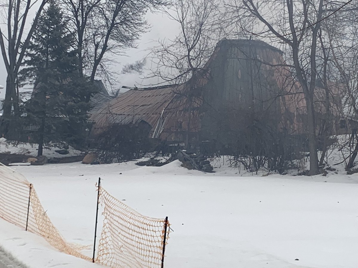 Scene at a fire in what police say is a barn but a resident who lives nearby says it's the shop at a marina he used to work in. This happening near 3200 North Shore Drive in Orono, police expect the scene to clear in an hour, no injuries reported