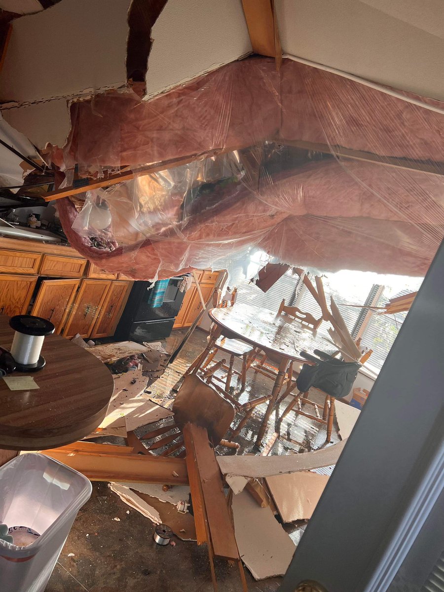 People in Forada near Alexandria have shared these pics of the tornado damage 