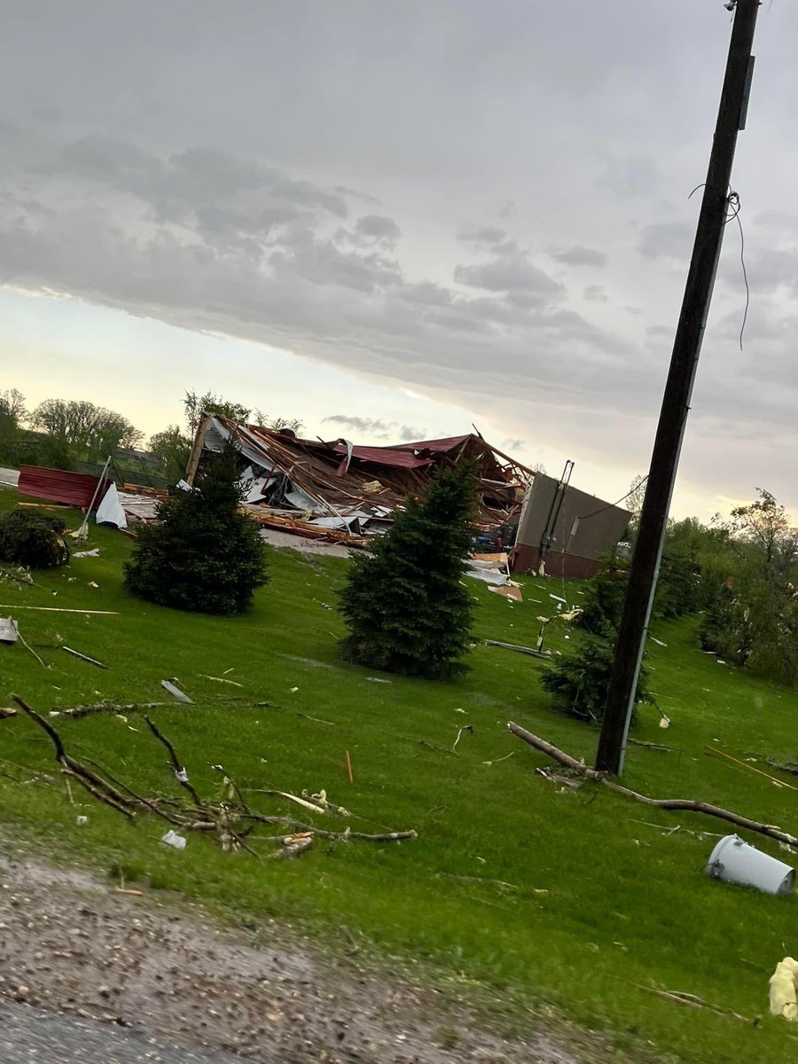 People in Forada near Alexandria have shared these pics of the tornado damage 