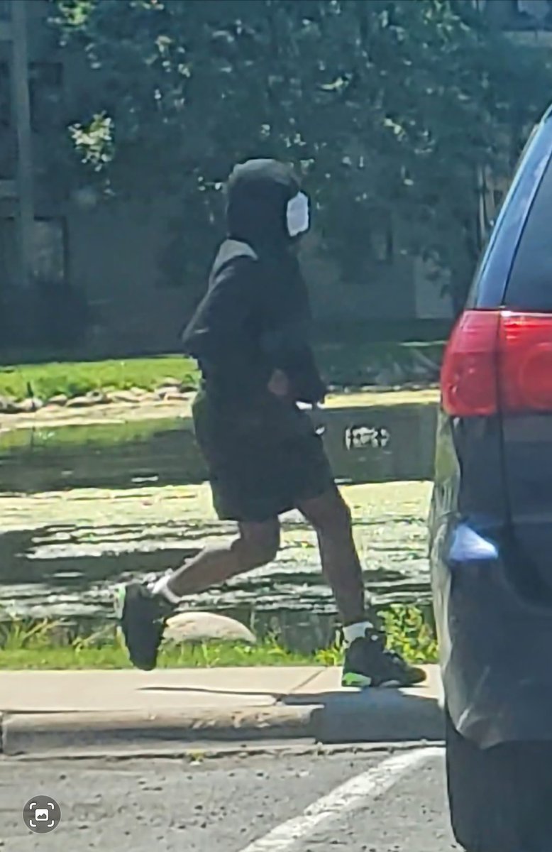 Photos from a follower of a possible suspect in a shots fired incident this afternoon outside a Fridley apartment complex. Multiple 911 callers reported just before 3:30 p.m. upward of 20 gunshots heard outside Springbrook Apartments, 111 83rd Ave. NE