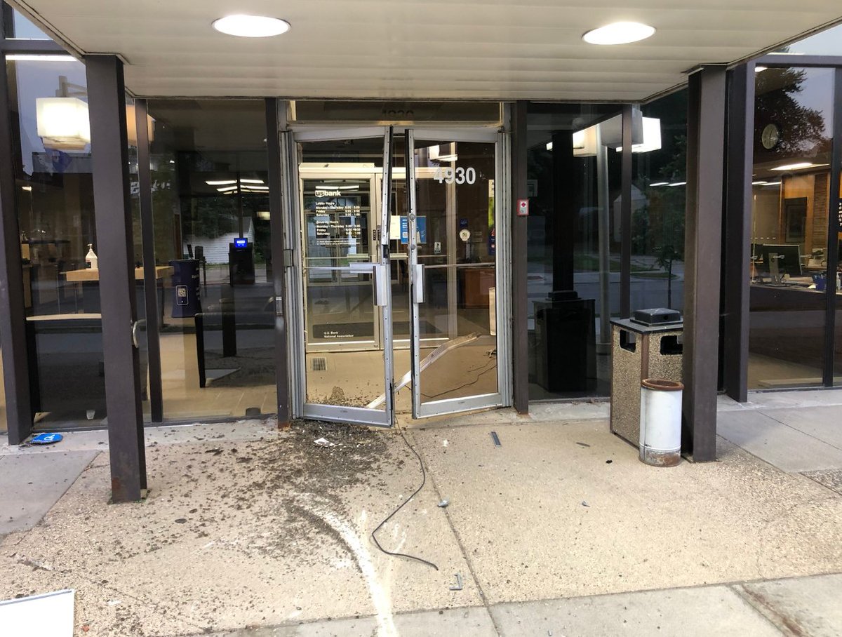 A stolen ATM was discarded overnight near 34th Av S and E 50th St.  There were several business burglaries overnight. Unknown if they're all related