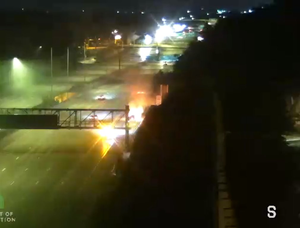 Fully involved vehicle fire. 35W near 50th St