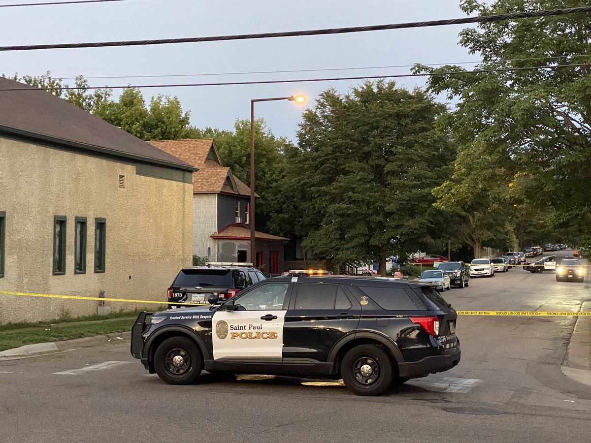 Scene of a triple homicide near Case Ave and Forest St in St. Paul