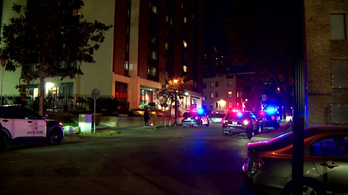 MPD says no one was injured by gunfire after someone fired shots through a door and wall inside an apartment building on Oak Grove St. in Mpls shortly before 9pm tonight.  Police say one person had an injury to their hand that was not gun related.  No one arrested