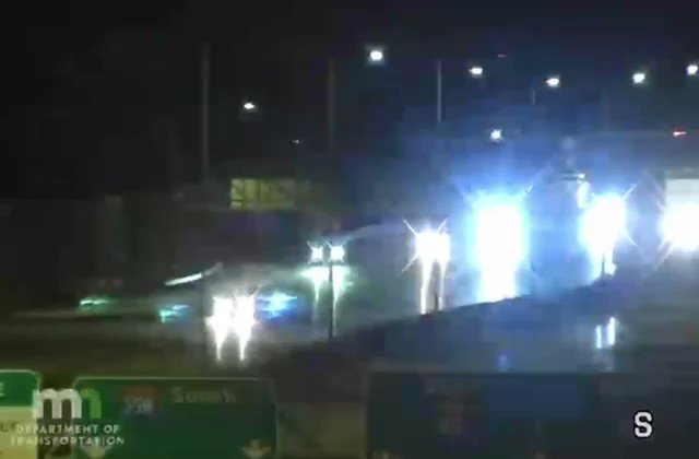 BLOOMINGTON/MINNEAPOLIS: BPD in pursuit of a driver after a flee from an attempted traffic stop just before 12:45 a.m., northbound Nicollet Ave., westbound 494, then northbound I-35W and into Minneapolis. Officers attempted stopsticks on I-35 and the driver hit speeds of 96 mph