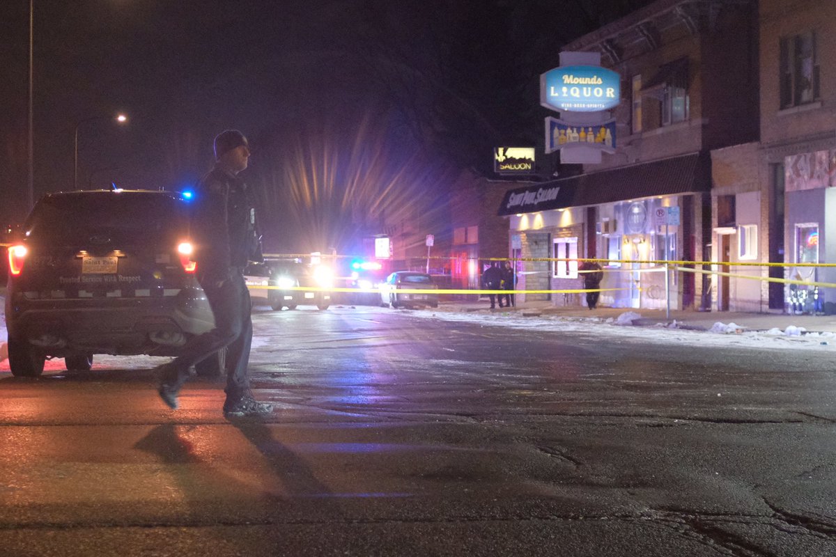 Scene of the police shooting in St Paul