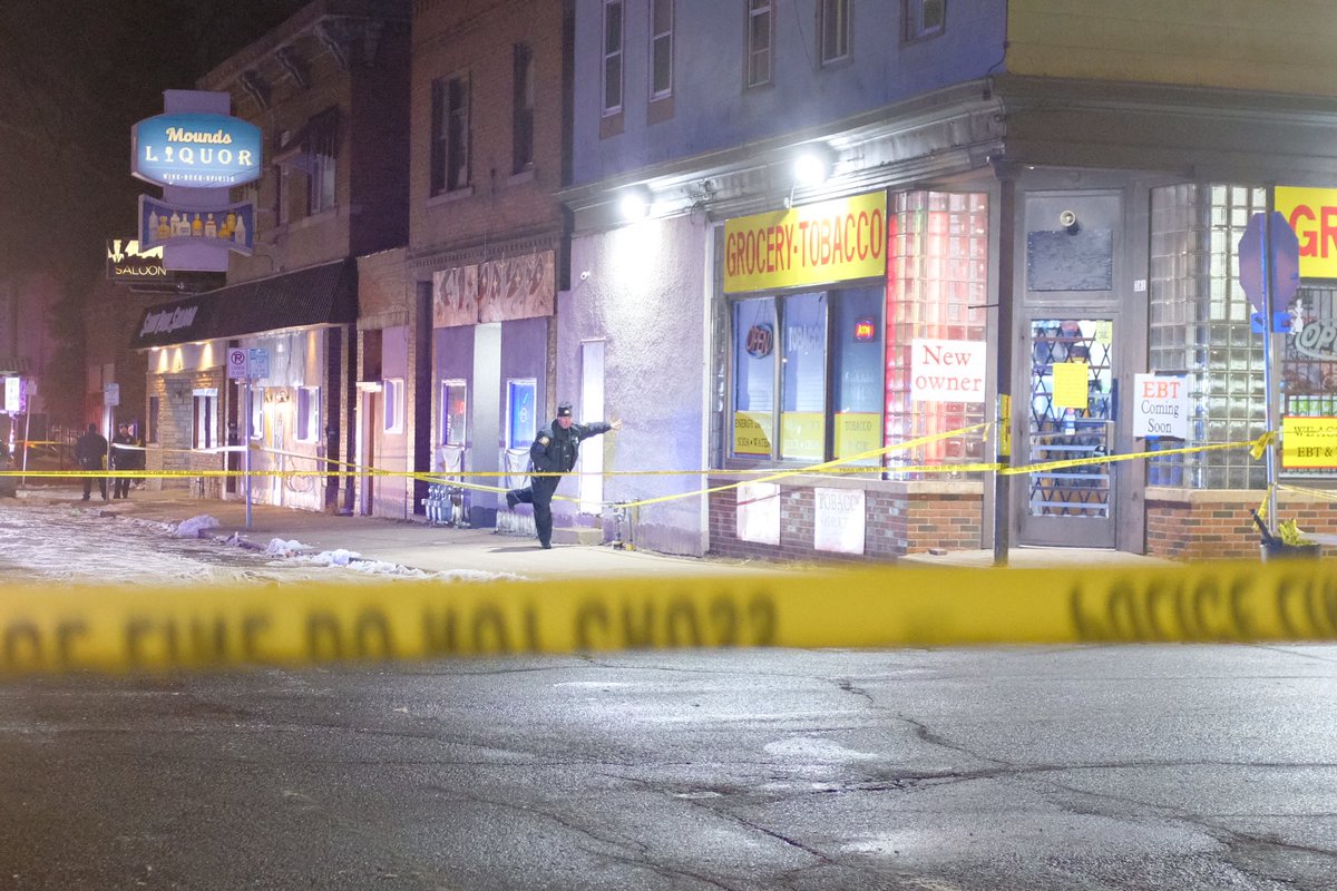 Scene of the police shooting in St Paul  