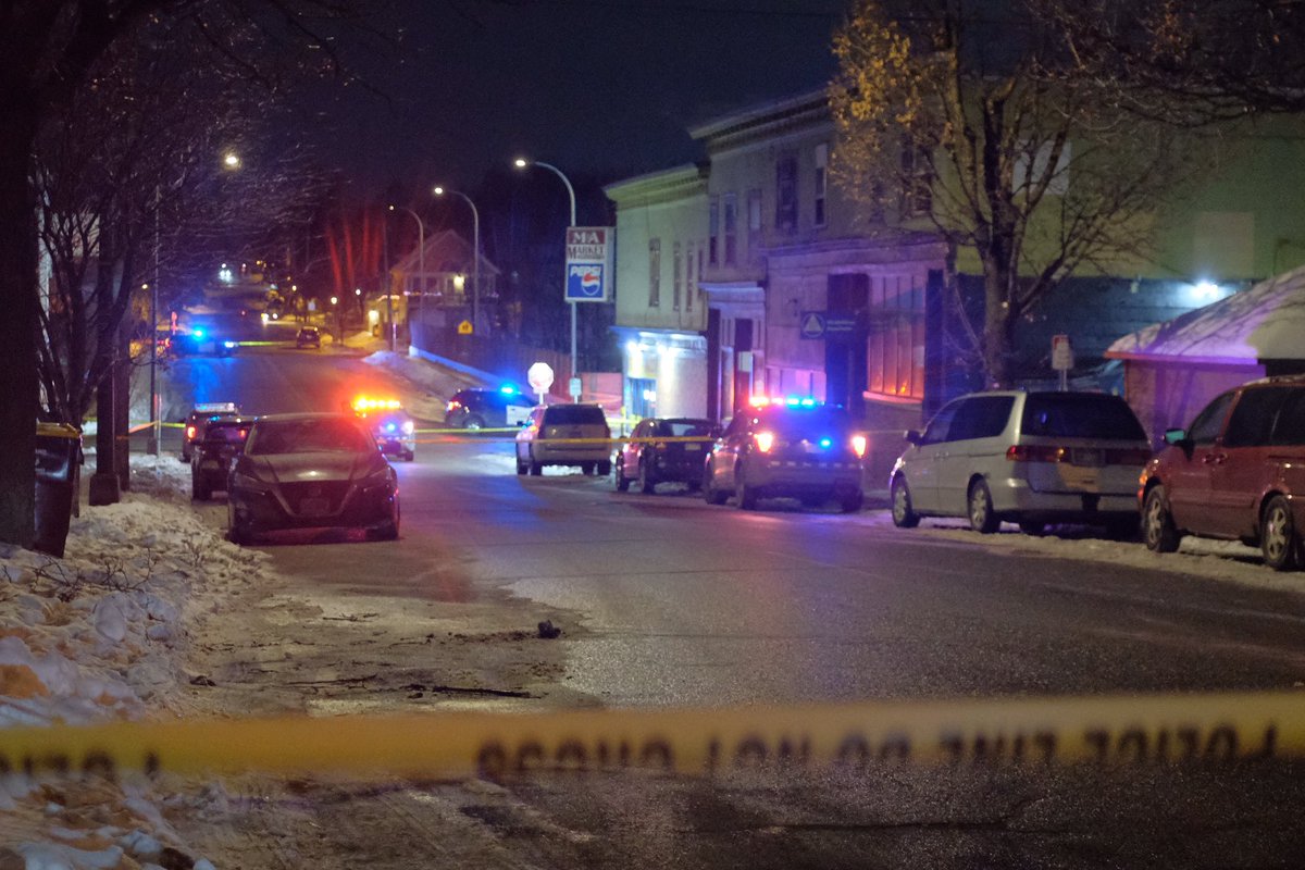 Scene of the police shooting in St Paul  