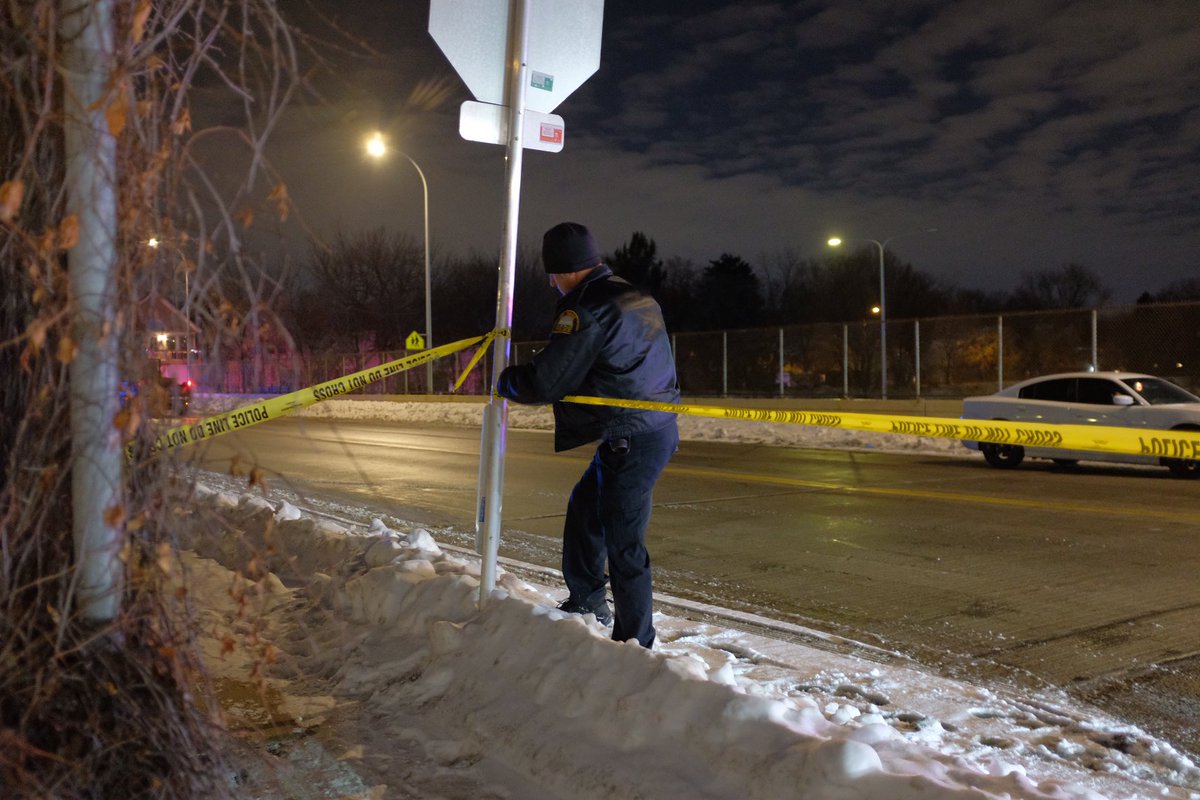 Scene of the police shooting in St Paul  