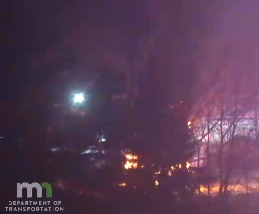 Police on site of a fully engulfed car fire. Police think it's unoccupied. Black SUV, 899VCW (lists to a Nissan Rogue) Near Wayzata Blvd and Theo Wirth Pkwy 23:15