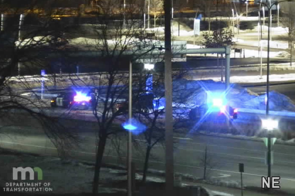SAINT PAUL: State Patrol was in pursuit of the driver of a pickup, reported to be on it rims with possible flames underneath, very visibly sparking and smoking, on westbound I-94, with the driver eventually exiting onto Snelling Ave