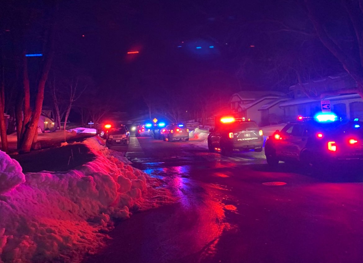 Plymouth - Massive police presence following a report of a shooting. Initially reported as four victims. One was reported to be not breathing. Started before 11 p.m. 58xx Oak View Lane