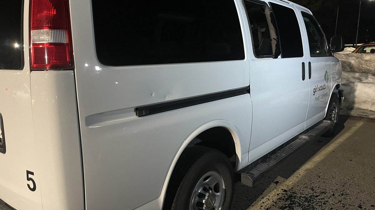 Several bullet holes and multiple windows shot out of these Girl Scouts vans. Brooklyn Center police say they found upwards of 50 or more shell casings in this parking lot