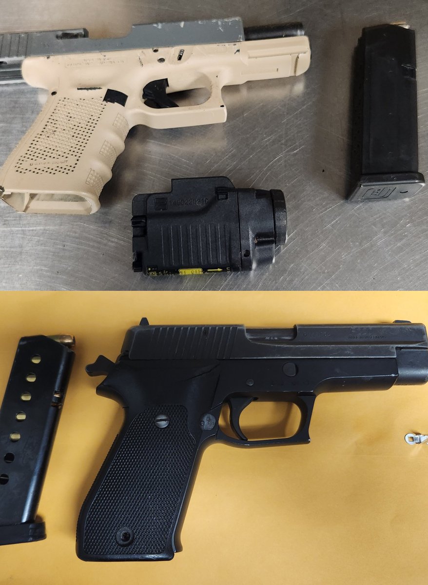 Plymouth police made a traffic stop near Rockford Rd. and  Vicksburg Ln. - Two juvenile males fled on foot from the vehicle and were pursued by officers. During the foot pursuit, the suspects tossed these handguns. One of the suspects was apprehended