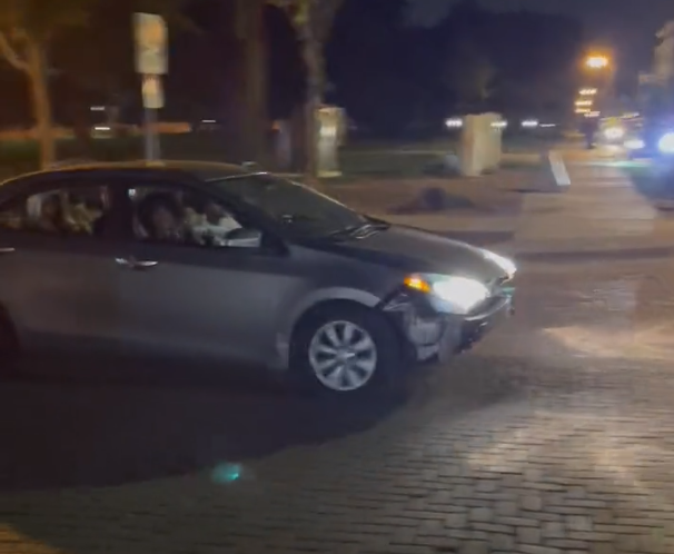 Near 6th and Main St SE, Stone Arch Bridge area. The people in this car were yelling at the person filming to stop recording and not to record the plate