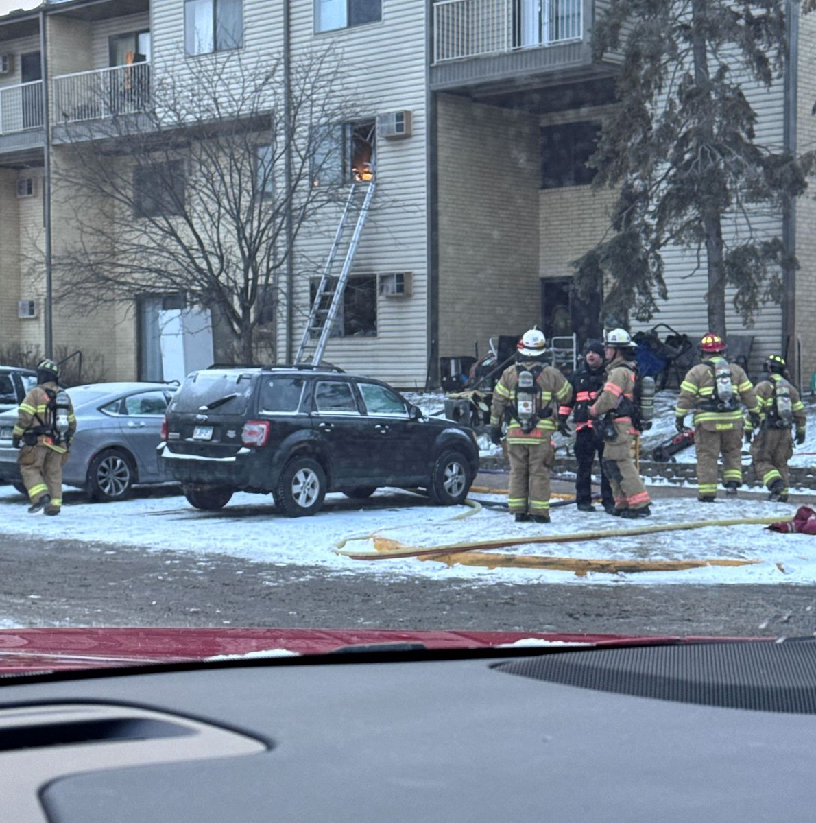 Roseville firefighters responded to a fire at a townhouse on the 2700 block of Asbury where two adults were transported to the hospital for smoke inhalation.