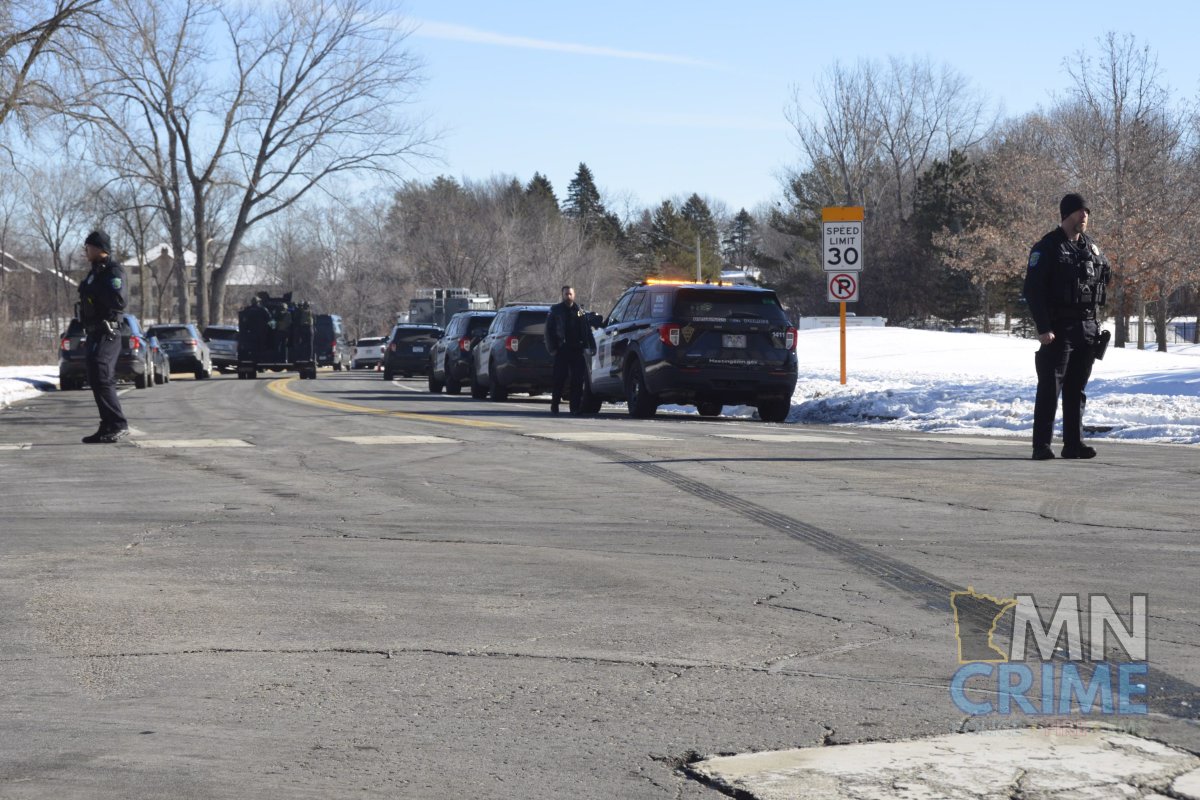 Photos taken from the scene show a large law enforcement presence remains. Officers have cleared the house and confirmed the suspect is deceased inside. Investigators with the Minnesota Bureau of Criminal Apprehension have taken over the scene to begin the investigation