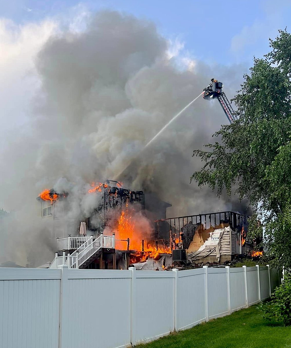 COTTAGE GROVE: Crews responded to a large fire earlier this evening at a home on the 6000 block of Summit Curve, with reports that a blaze in the attached garage spread to the residence. A 2nd-alarm response was started, bringing additional personnel from Newport, St. Paul Park, 