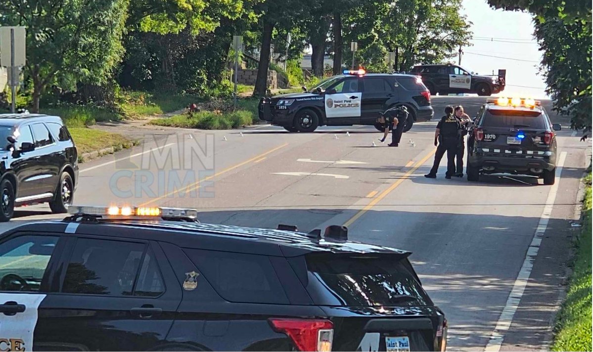 SAINT PAUL: Photos from the scene show officers investigating after two people were shot near Maryland Ave. E. & Bradley St. Witnesses reported hearing as many as 10 gunshots, with a white sedan reportedly pulling up and an occupant opening fire on the victims before speeding…