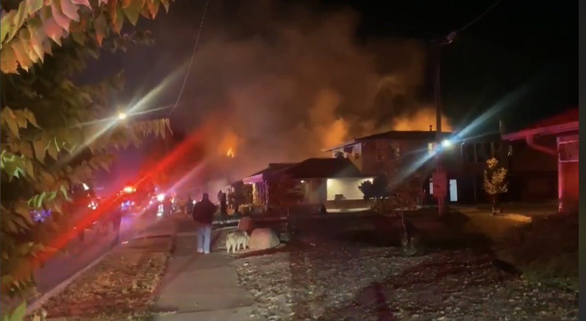 MINNEAPOLIS: 56xx Lyndale Ave. S. - Fire crews are on scene of a garage fire that has spread to at least two other large structures. Crews report they now have heavy fire in the roof of a three story apartment building nearby. Busses have been requested for displaced residents.