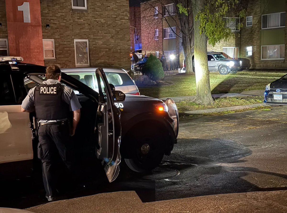 Scene of the standoff in south Minneapolis. Police said the suspect has a gun