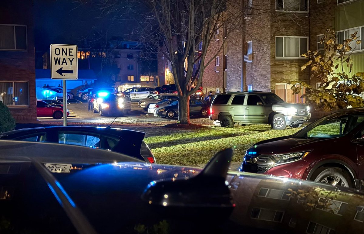 Scene of the standoff in south Minneapolis. Police said the suspect has a gun