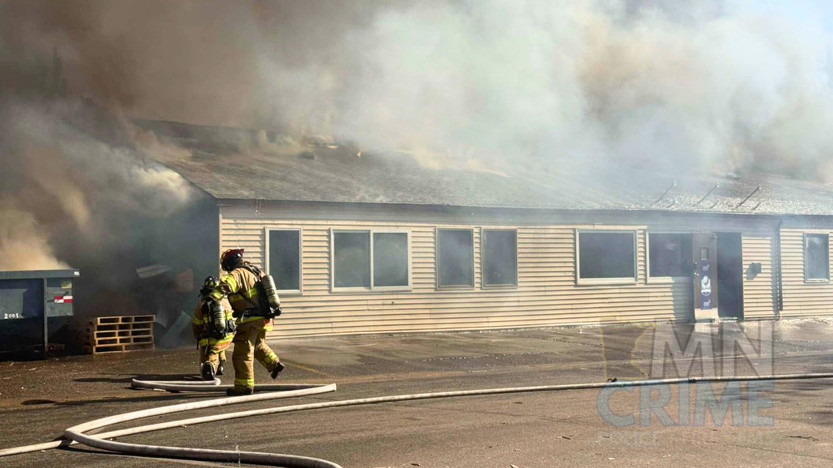 SAINT PAUL: Fire crews are on scene of a 2-alarm blaze at Fulton Flooring, 315 Atwater Street. Firefighters found heavy fire from all sides of the structure, with a full roof collapse reported around 1:20 p.m. and another ladder requested. 