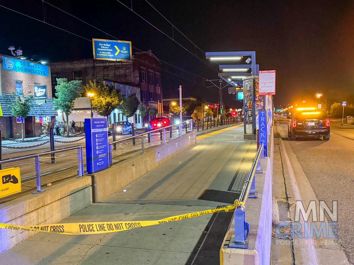From the scene after the shooting near the Green Line LRT station at Snelling Ave. & University Ave. W. in Saint Paul Metro Transit says there will be service delays to the Snelling station until later today due to the incident.  