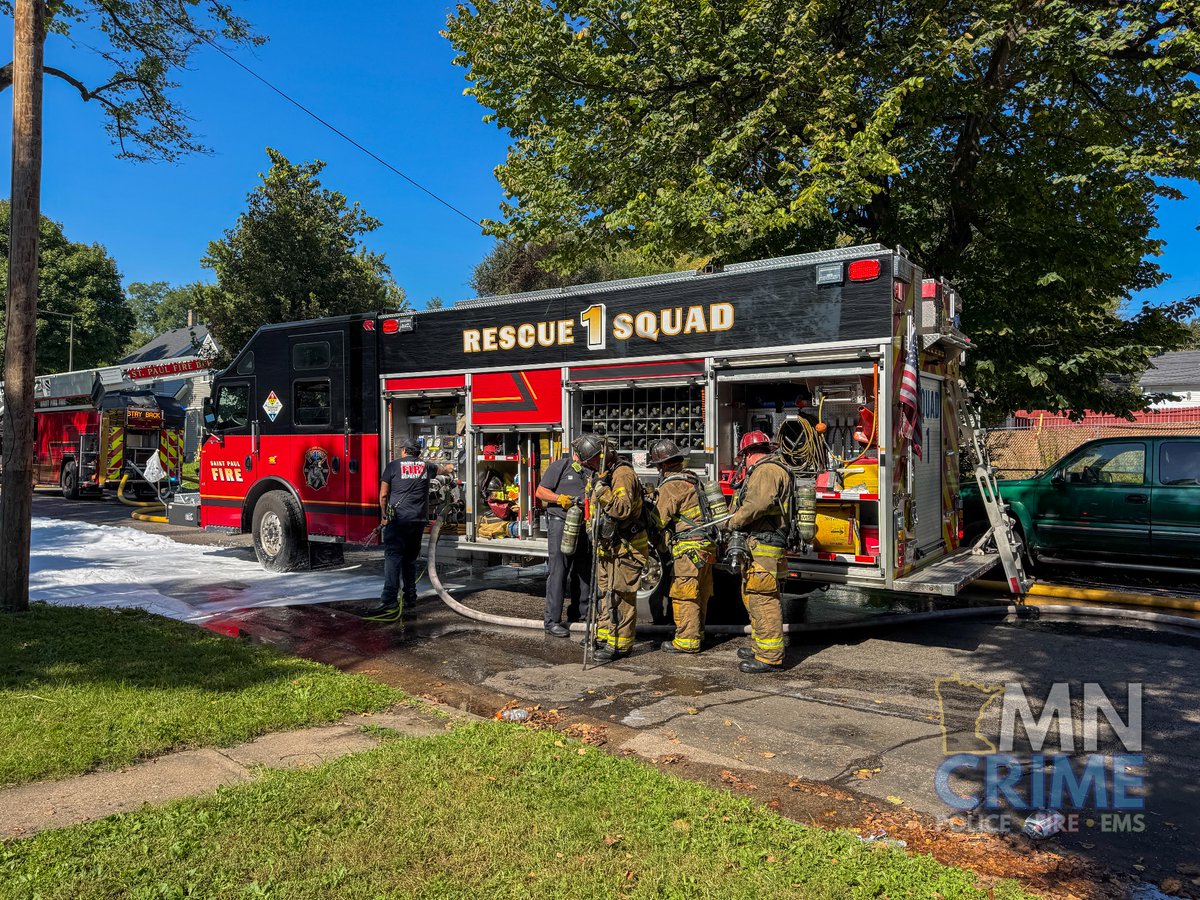 SAINT PAUL: 9xx Fremont Ave. – Crews were dispatched just before 11:45 a.m. to a fire at a two-story single-family home. Firefighters arrived to find heavy fire showing from the roof in the back of the home, which then spread to a neighboring house.