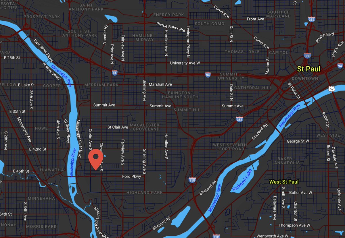 SAINT PAUL: Officers have requested State Patrol Flight assistance after a confirmed shots fired incident near S. Finn St. & W. Highland Pkwy. The suspect who fired shots is reported to be a black male with dreads wearing a black puffy jacket with the hood up, Army green pants