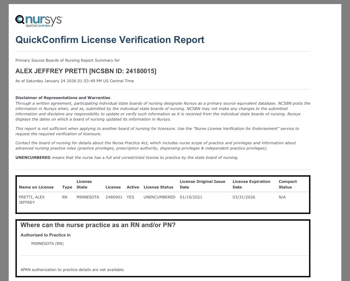 Victim had an active nursing license in the state of Minnesota