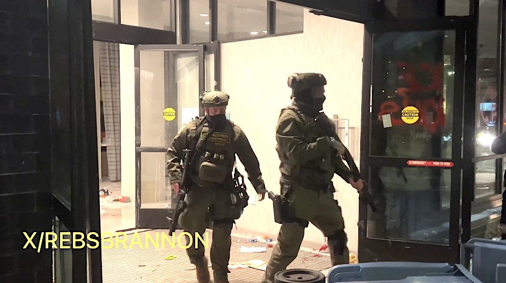 A State Patrol helicopter was providing assistance overhead of the Home2Suites hotel, 2808 University Ave. SE., after a group of anti-ICE protesters gathered outside, believing federal agents were staying at the hotel. 